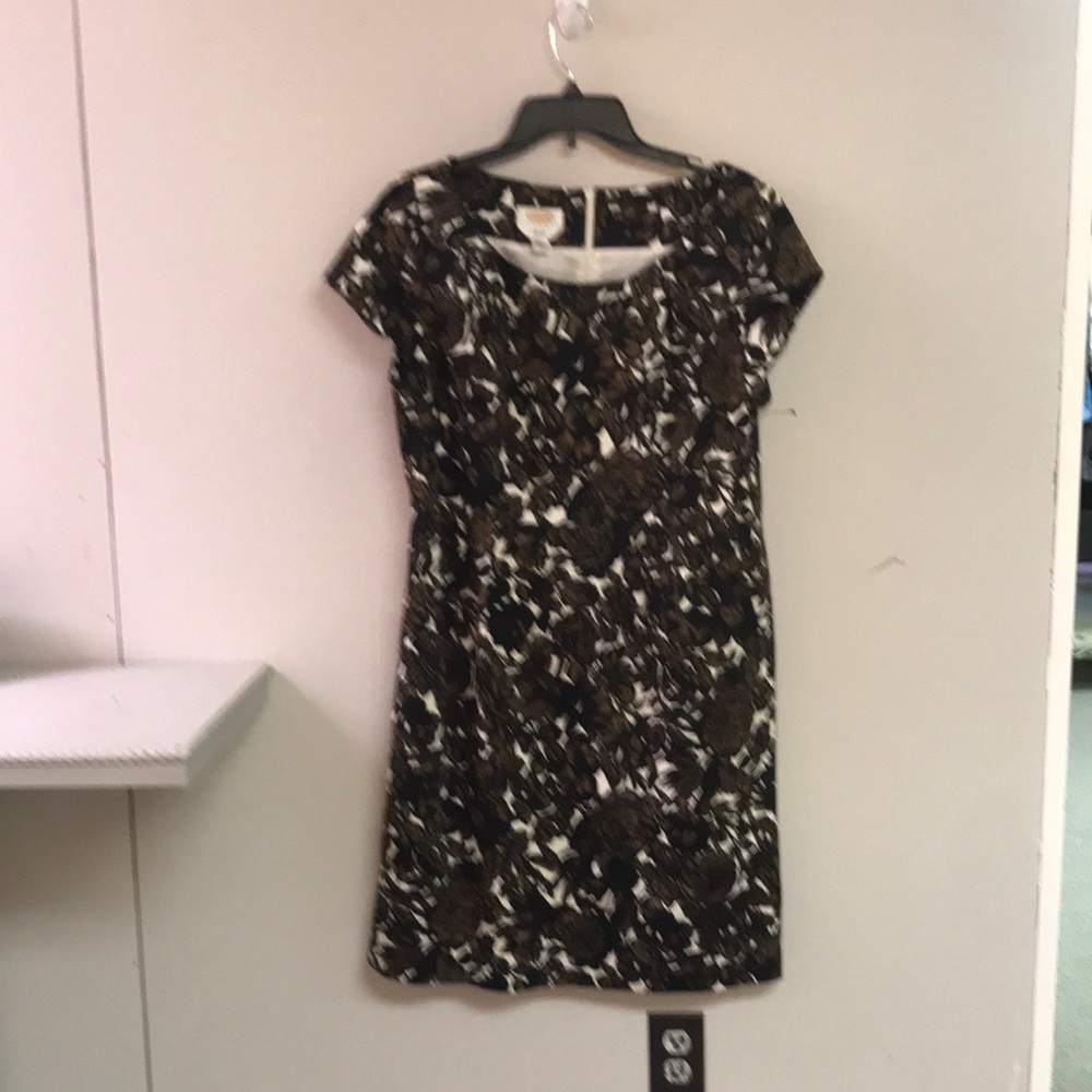 Talbots Black and White Patterned Dress